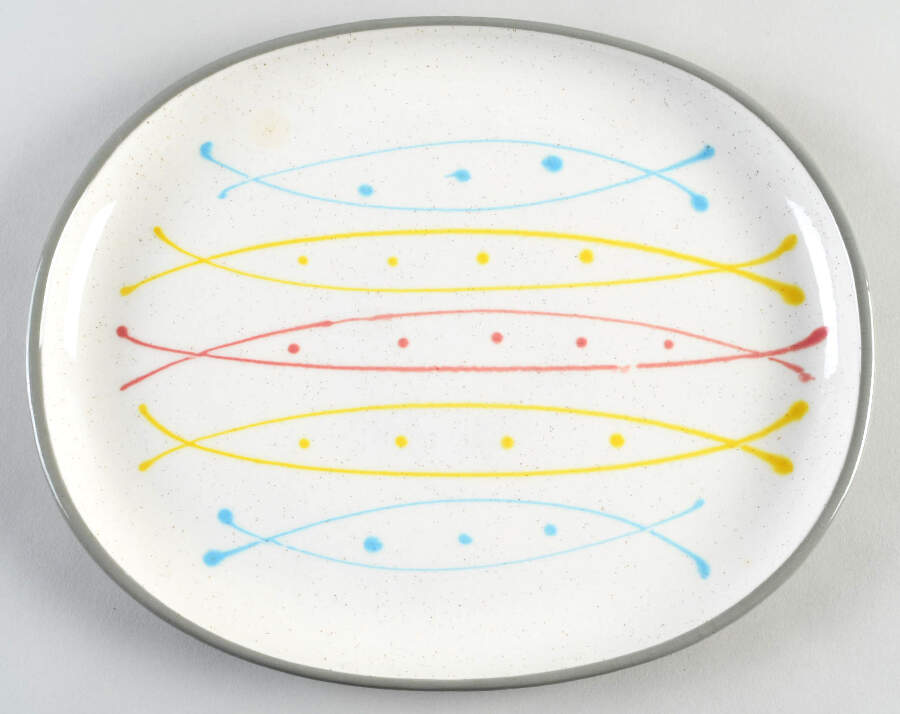 Seafare 13" Oval Serving Platter by Harker-1