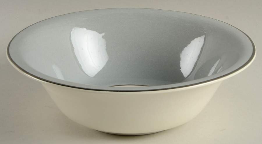 Slender Leaf Gray 8" Round Vegetable Bowl by Harker-1