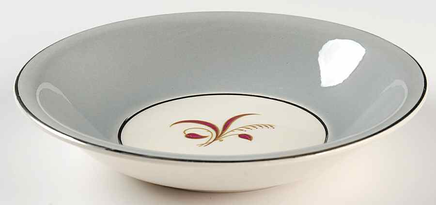 Slender Leaf Gray Coupe Soup Bowl by Harker-1