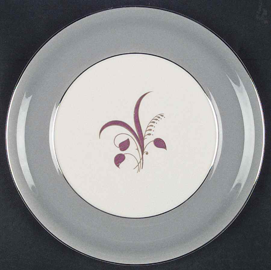 Slender Leaf Gray Dinner Plate by Harker-1