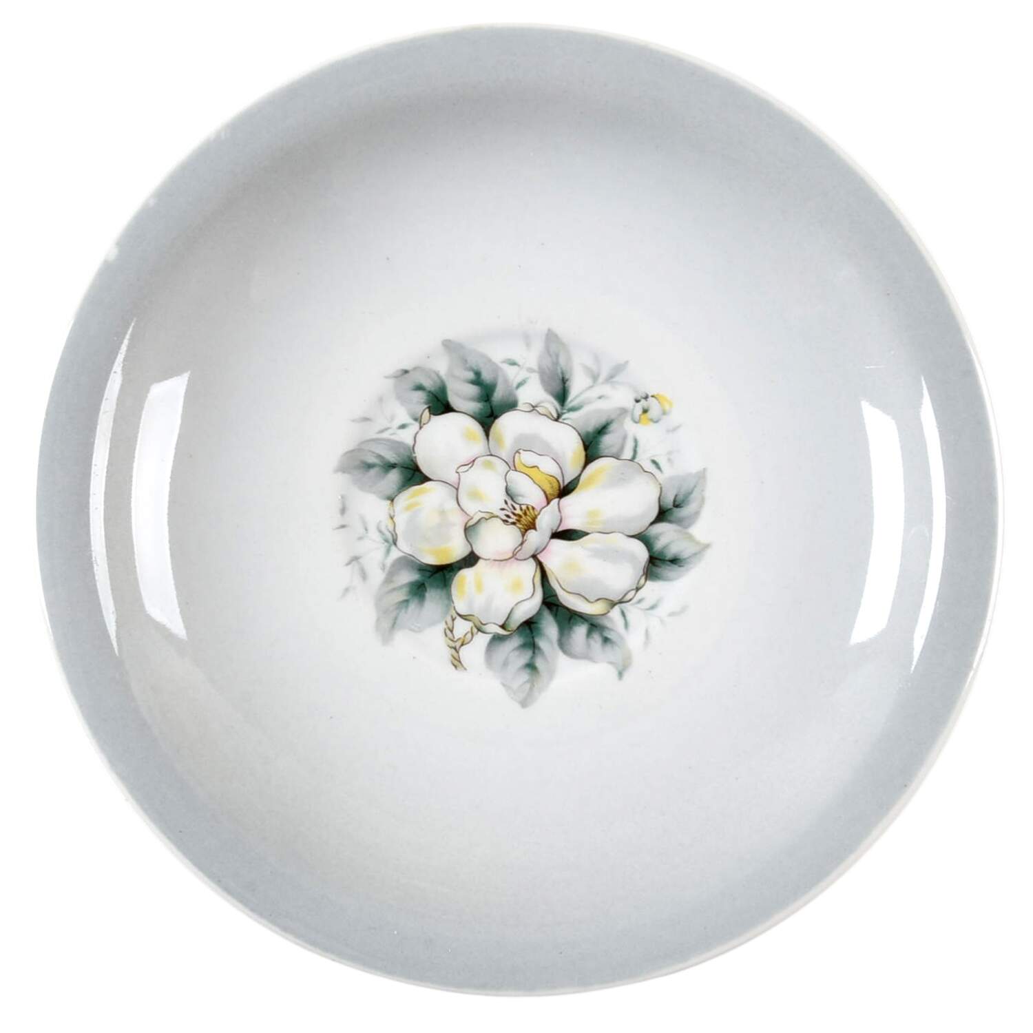 Springtime (Gray Rim) Saucer by Harker-1