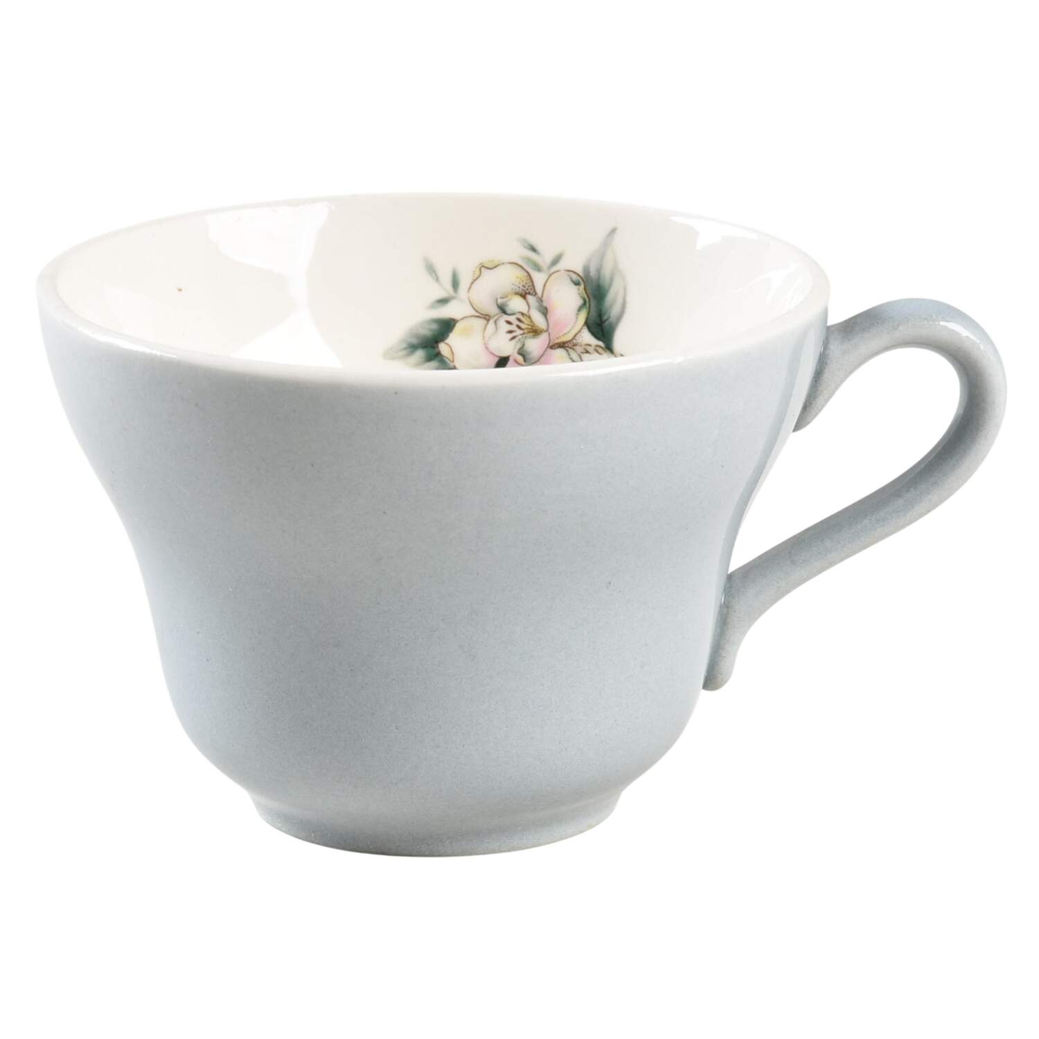 Springtime (Gray Rim) Flat Cup by Harker-1