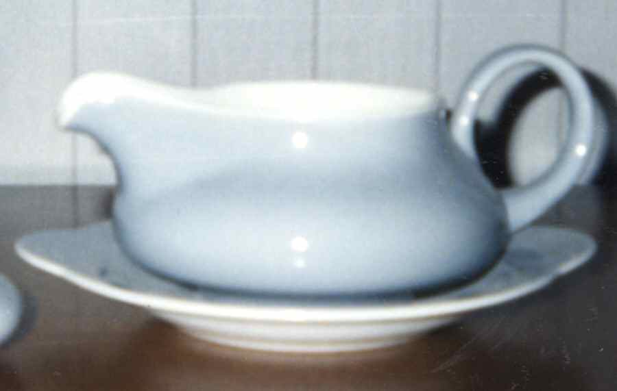 Springtime (Gray Rim) Gravy Boat & Underplate by Harker-1