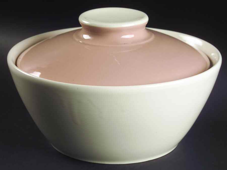 Springtime (Tan Background) Round Covered Vegetable by Harker-1