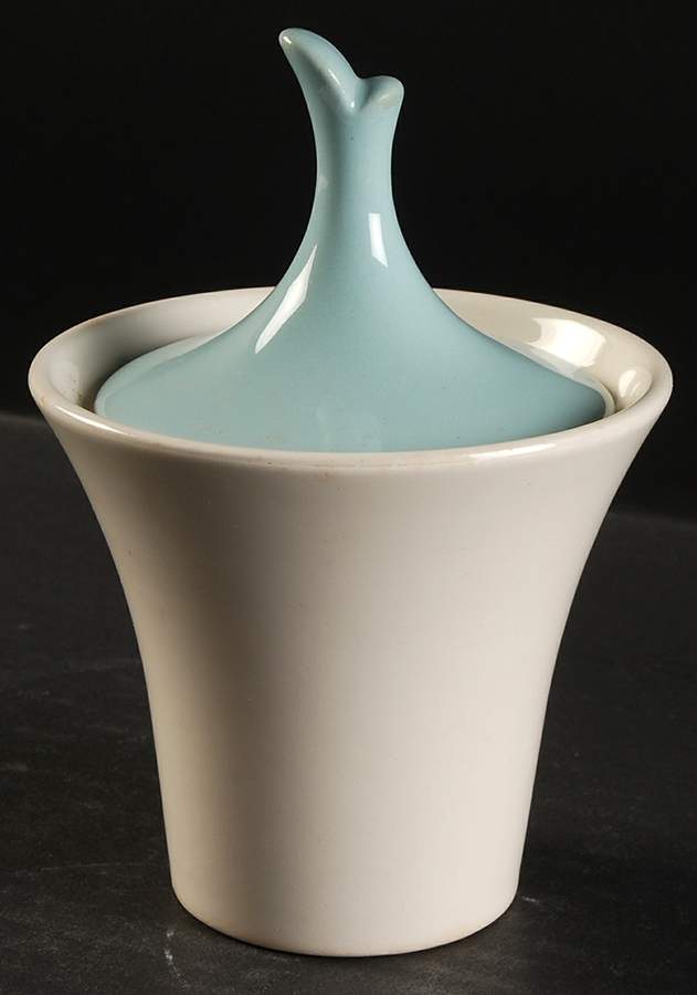 Star Lite Sky Blue Sugar Bowl & Lid by Harker-1