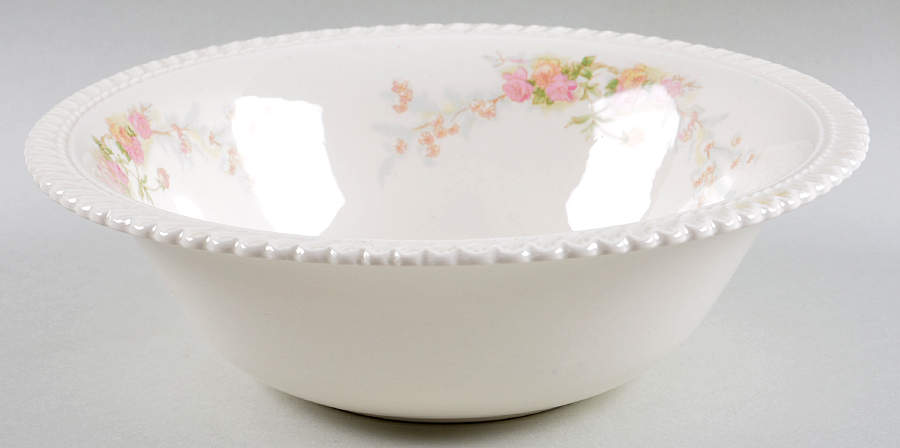 Sweetheart Rose (Royal Gadroon) 8" Round Vegetable Bowl by Harker-1