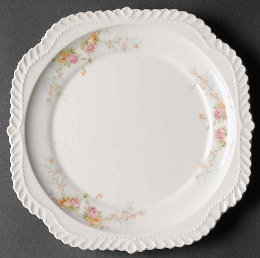 Sweetheart Rose (Royal Gadroon) Square Salad Plate by Harker-1