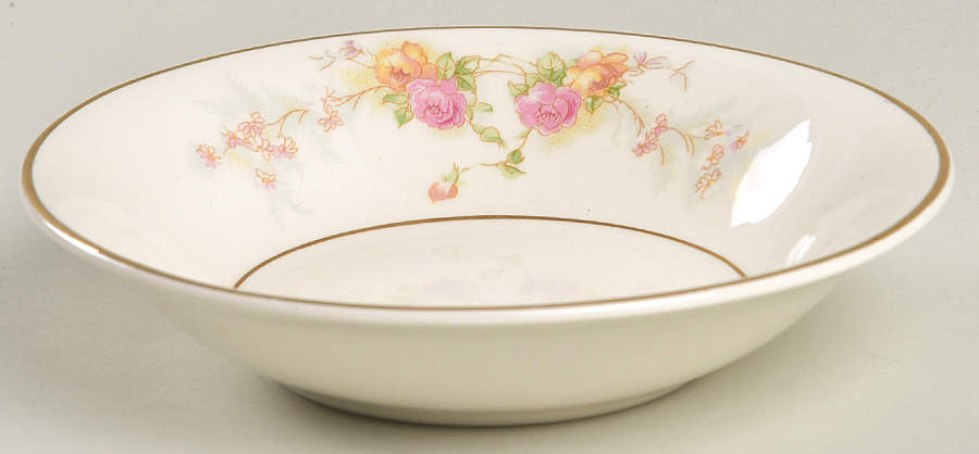 Sweetheart Rose (Tan Verge) Fruit/Dessert (Sauce) Bowl by Harker-1