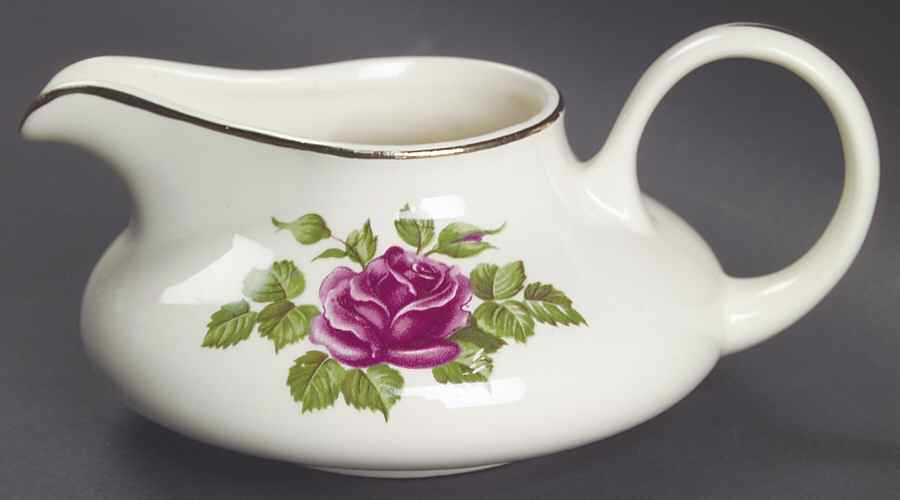 Teal Rose Creamer by Harker-1