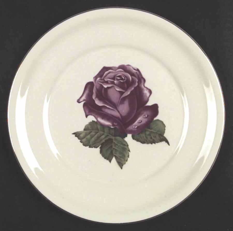 Teal Rose Dinner Plate by Harker-1