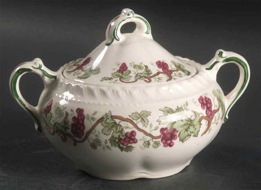 Vintage Sugar Bowl & Lid by Harker-1
