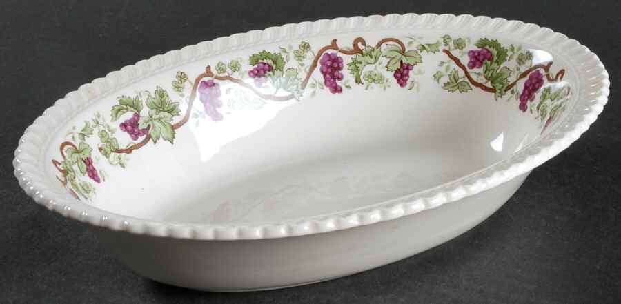 Vintage 9" Oval Vegetable Bowl by Harker-1