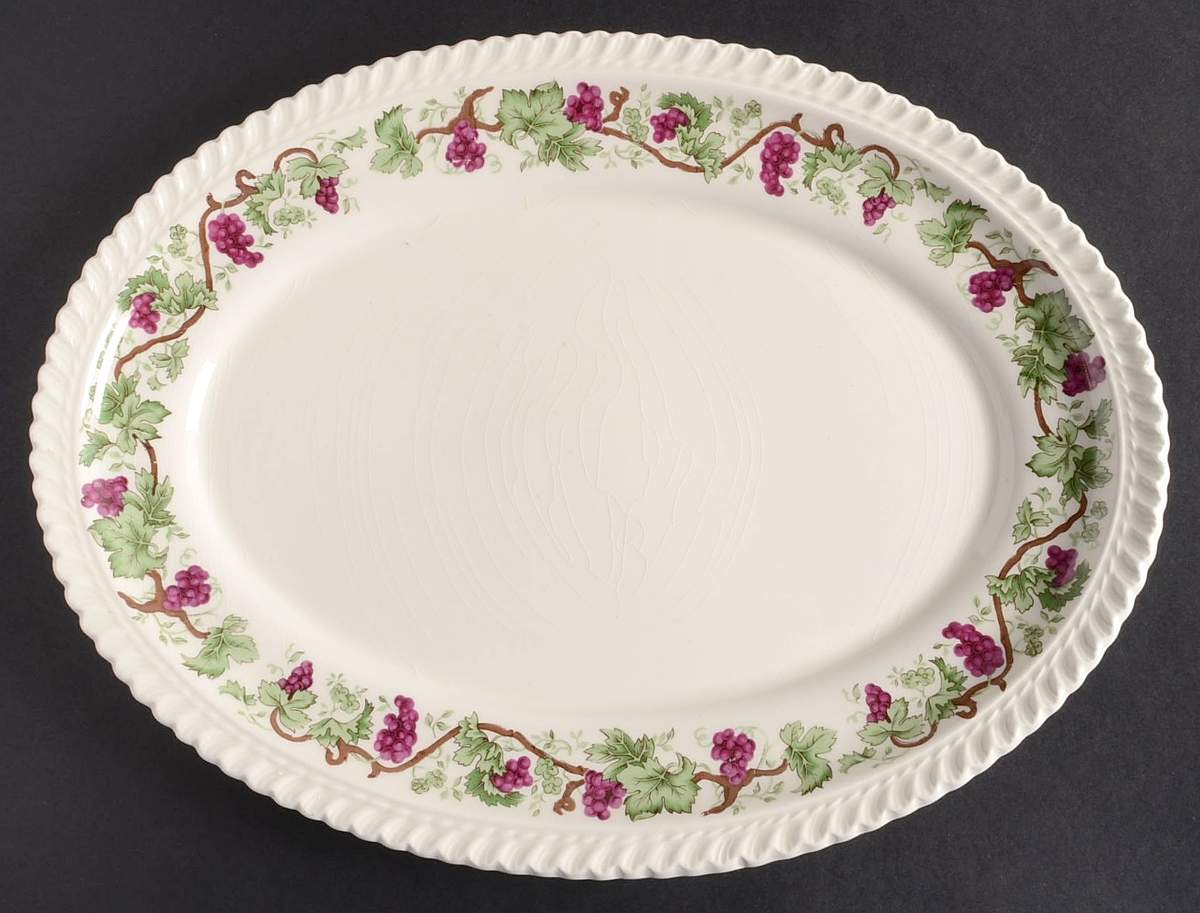 Vintage 12" Oval Serving Platter by Harker-1