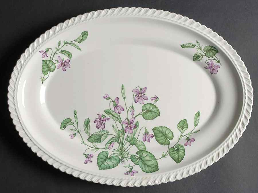 Violet 13" Oval Serving Platter by Harker-1