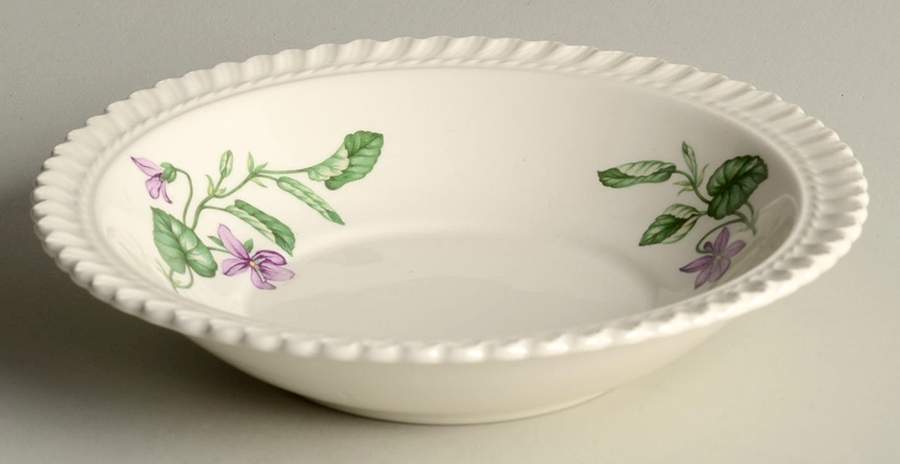 Violet Rim Fruit/Dessert (Sauce) Bowl by Harker-1