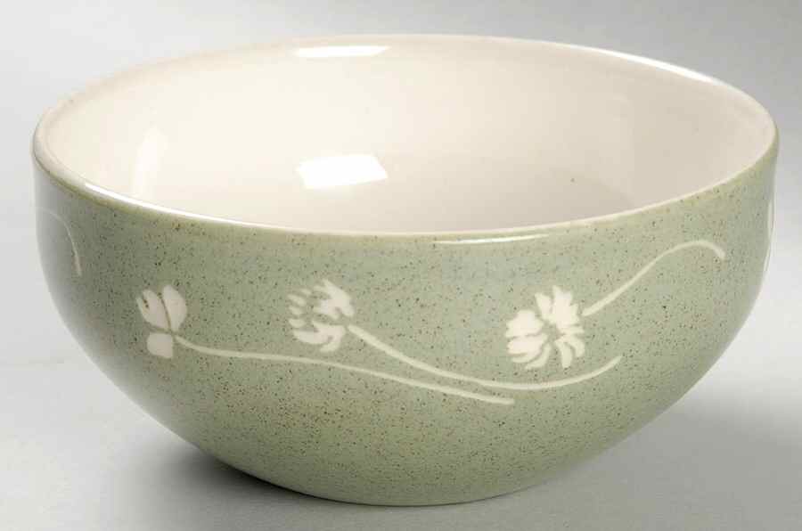 White Clover Meadow Green Coupe Cereal Bowl by Harker-1