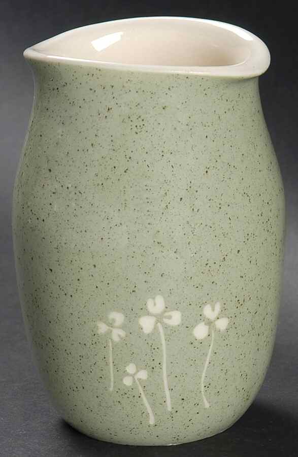 White Clover Meadow Green Creamer by Harker-1