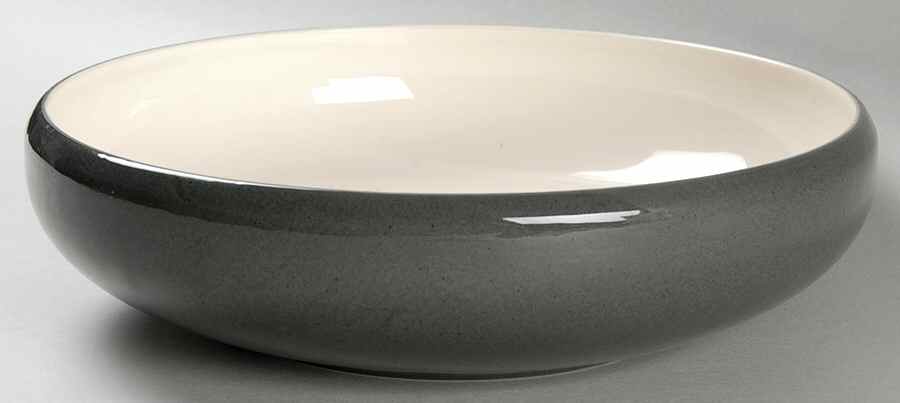 White Clover Charcoal Gray 8" Round Vegetable Bowl by Harker-1