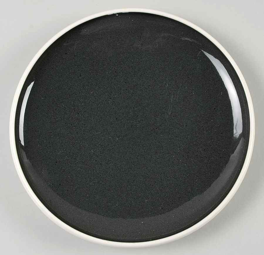 White Clover Charcoal Gray Salad Plate by Harker-1