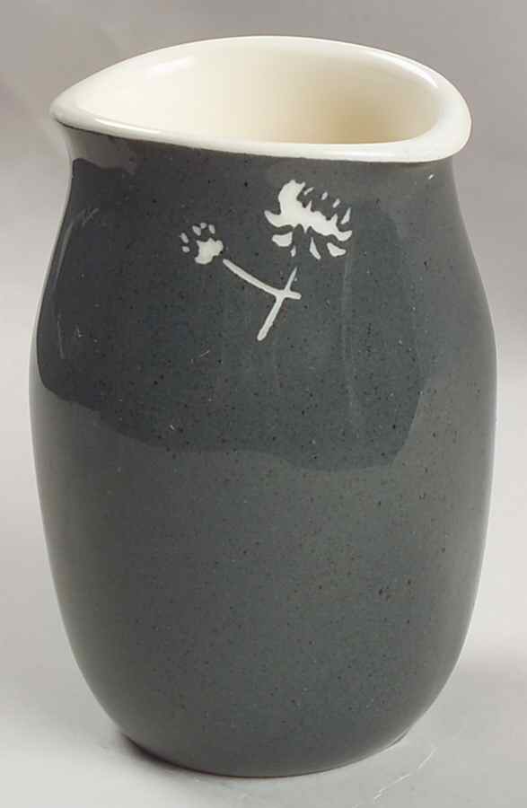 White Clover Charcoal Gray Creamer by Harker-1