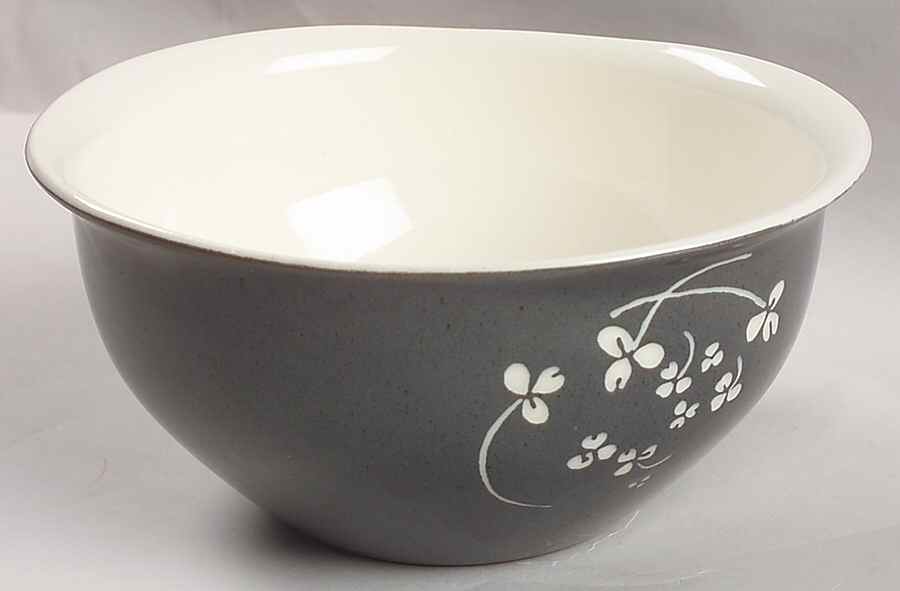 White Clover Charcoal Gray Gravy Boat by Harker-1
