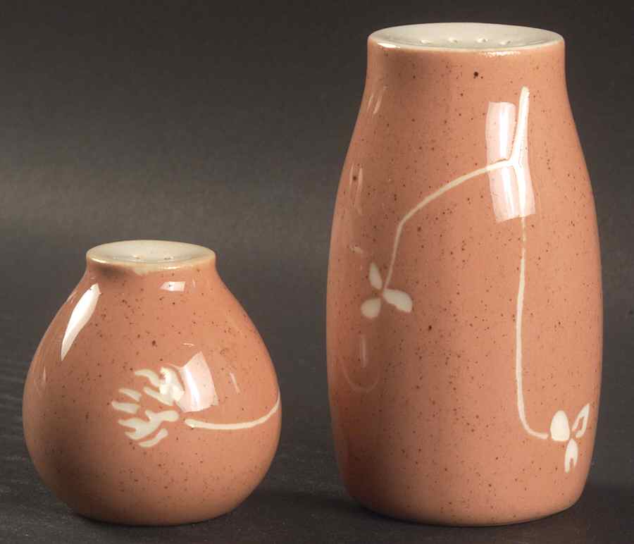 White Clover Coral Sand Salt & Pepper Set by Harker-1