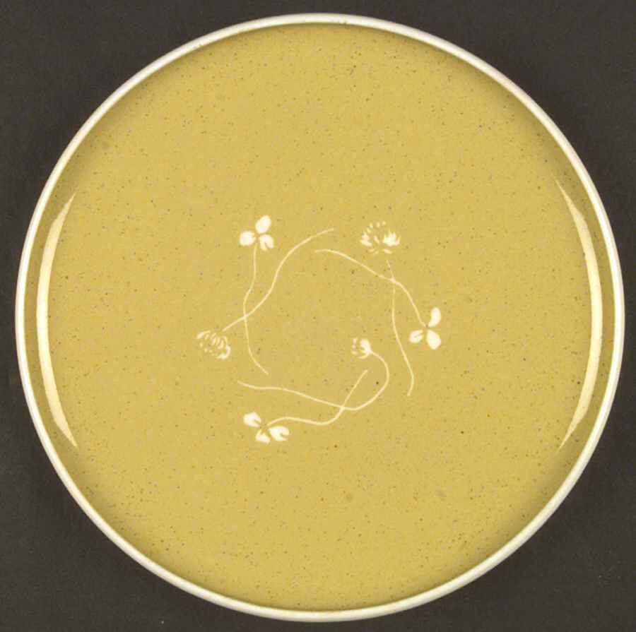 White Clover Golden Spice (Yellow) Dinner Plate by Harker-1
