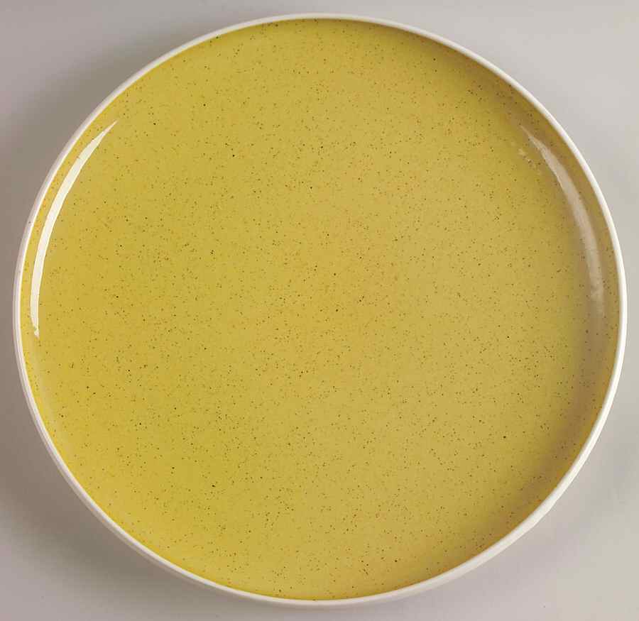 White Clover Golden Spice (Yellow) 11" Chop Plate (Round Platter) by Harker-1