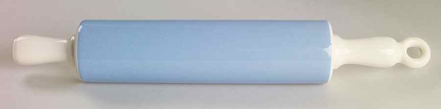 White Rose Blue Rolling Pin by Harker-1
