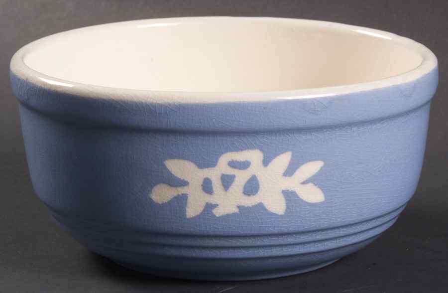White Rose Blue 6" Mixing Bowl by Harker-1