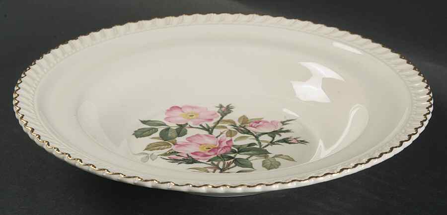 Wild Rose (Royal Gadroon) Rim Soup Bowl by Harker-1