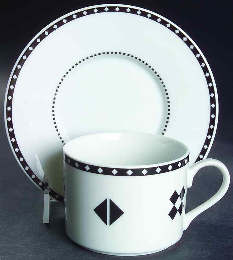 Othello (Japan) Flat Cup & Saucer Set by Habitat-1