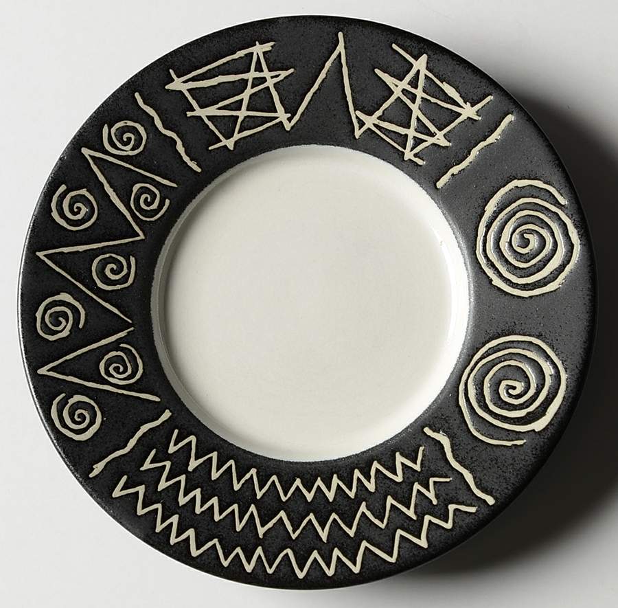 Scraffito Saucer for Demitasse Cup by Habitat-1