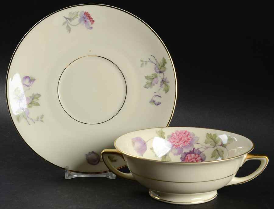 11898 Footed Cream Soup Bowl & Saucer Set by Heinrich - H&C-1
