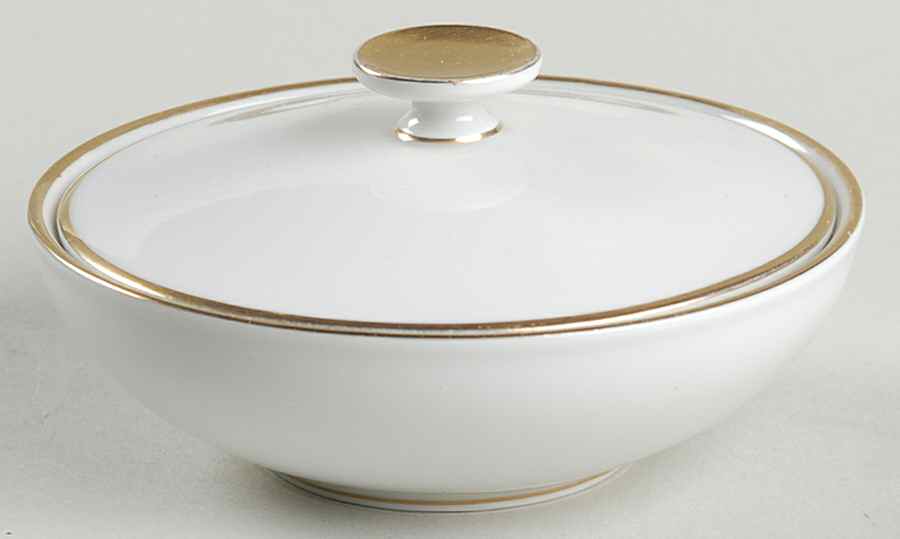 14092 White Mini Sugar Bowl & Lid by Heinrich - H&C-1