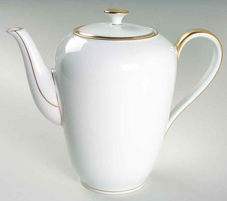 14092 White Coffee Pot & Lid by Heinrich - H&C-1