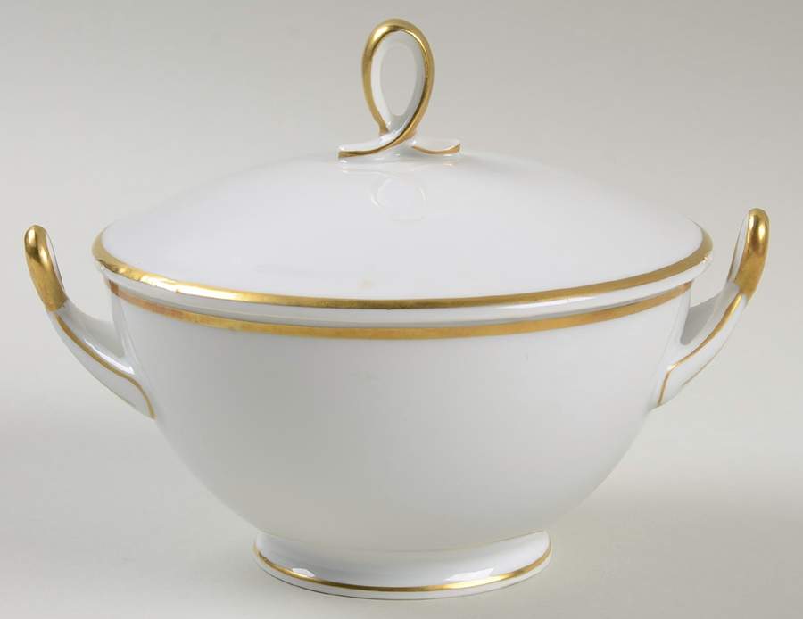 14092 White Sugar Bowl & Lid by Heinrich - H&C-1