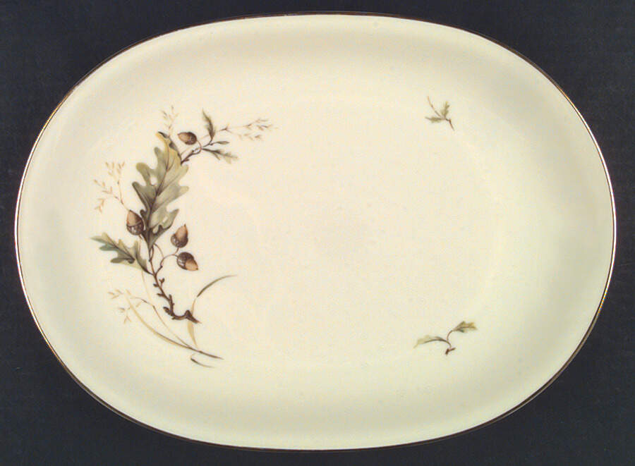 17348 (Cream) 14" Oval Serving Platter by Heinrich - H&C-1