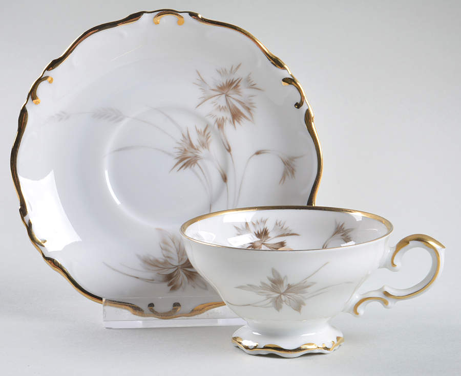 Arabesque Footed Demitasse Cup & Saucer Set by Heinrich - H&C-1