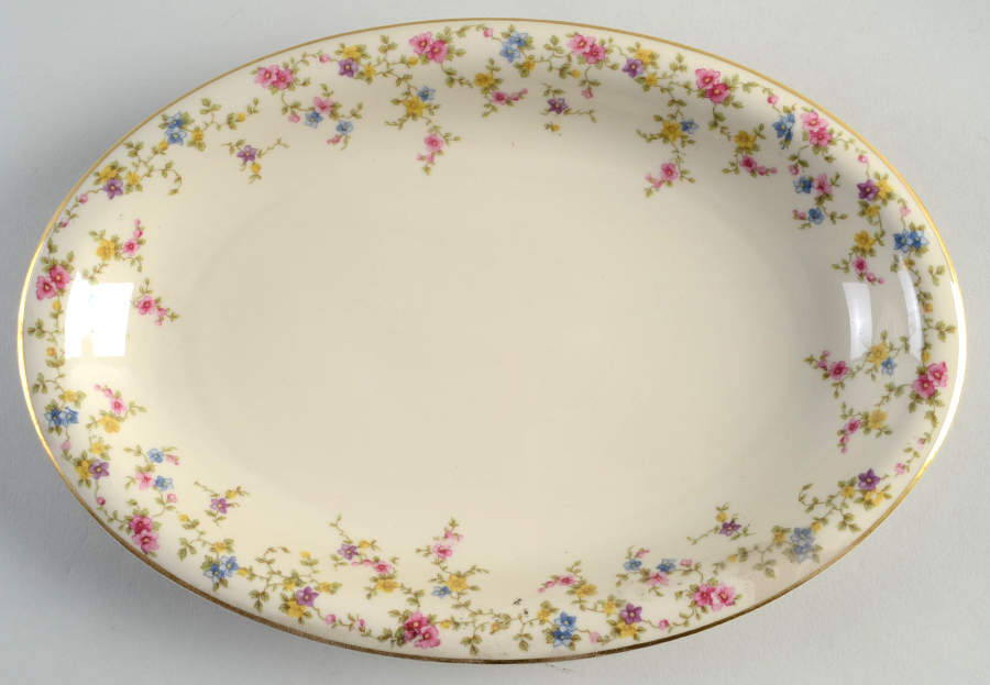Arcadia (Gold Trim) 11" Oval Serving Platter by Heinrich - H&C-1