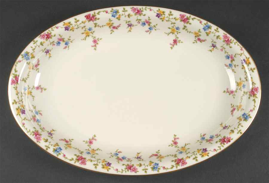 Arcadia (Gold Trim) 14" Oval Serving Platter by Heinrich - H&C-1