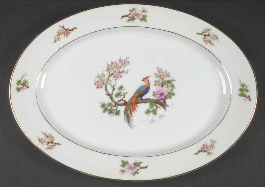 Bird of Paradise 16" Oval Serving Platter by Heinrich - H&C-1