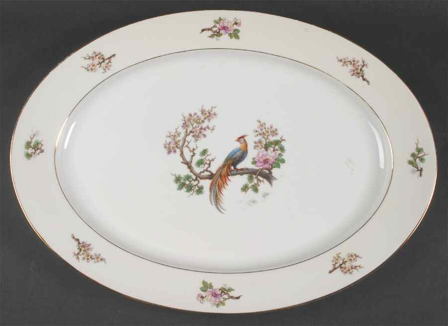 Bird of Paradise 14" Oval Serving Platter by Heinrich - H&C-1