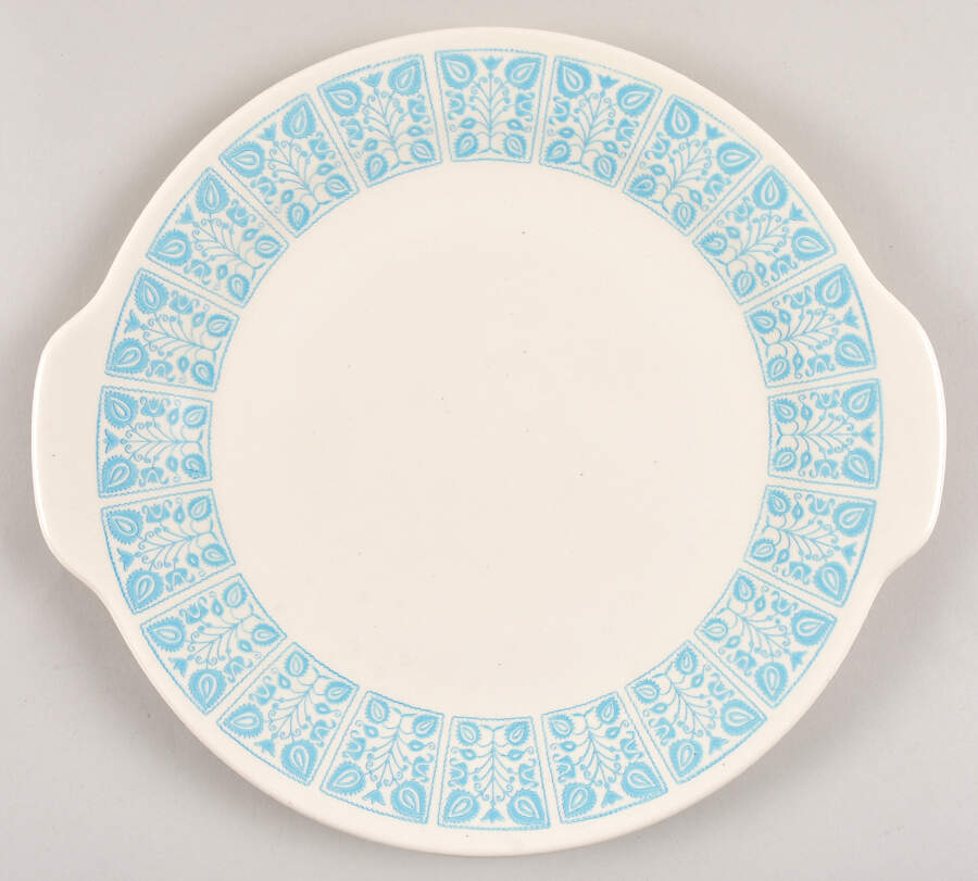 Blue Dutch Handled Cake Plate by Heinrich - H&C-1