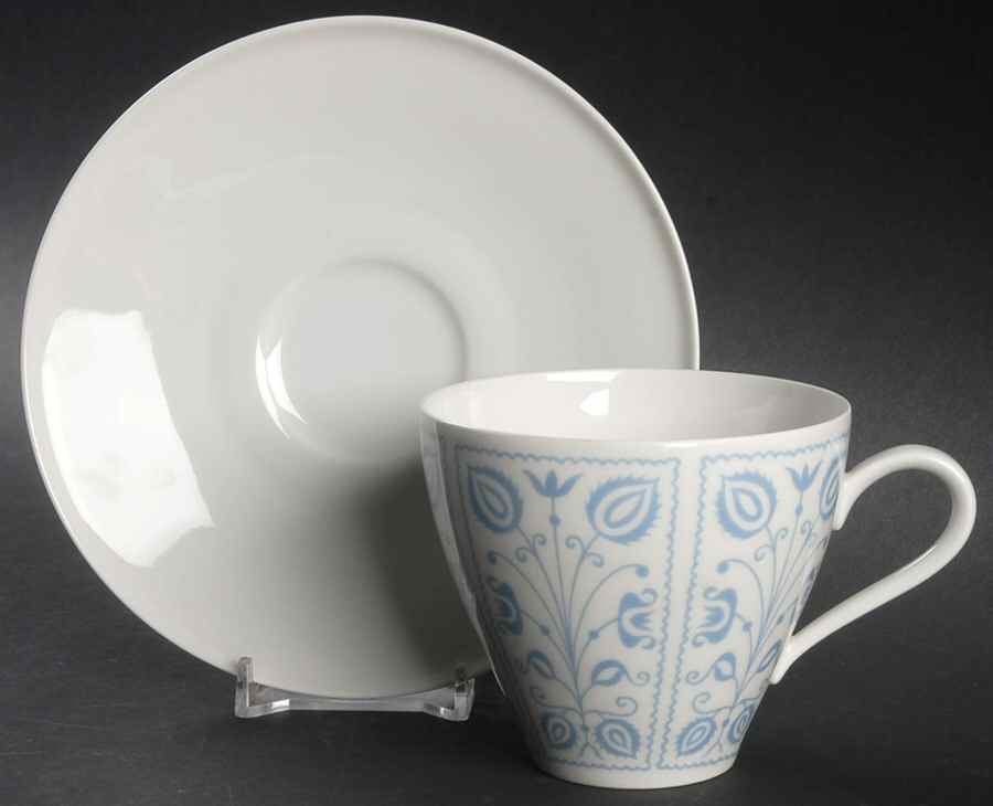 Blue Dutch Flat Cup & Saucer Set by Heinrich - H&C-1