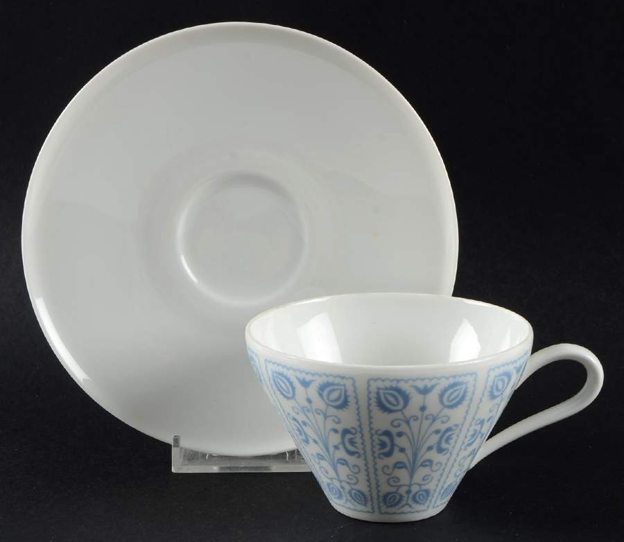 Blue Dutch Flat Cup & Saucer Set by Heinrich - H&C-1