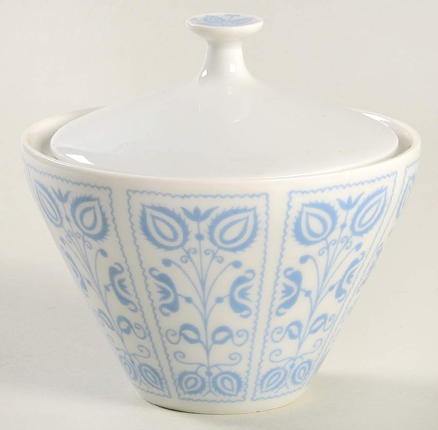 Blue Dutch Sugar Bowl & Lid by Heinrich - H&C-1