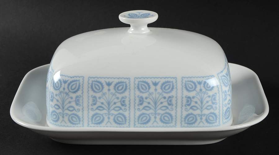 Blue Dutch Square Covered Butter by Heinrich - H&C-1