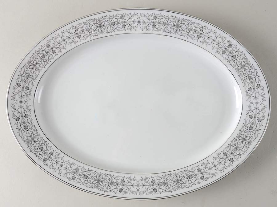 Black Lace 16" Oval Serving Platter by Heinrich - H&C-1