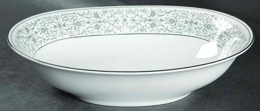 Black Lace 10" Oval Vegetable Bowl by Heinrich - H&C-1